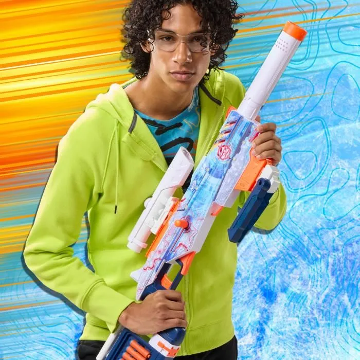 Nerf Loadout Arctic Zerostriker - Blaster à fléchettes avec 4 accessoires interchangeables, 24 fléchettes N1 et chargeur 6 fléchettes