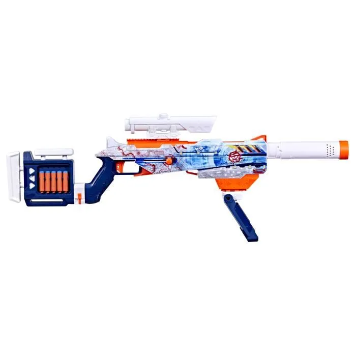 Nerf Loadout Arctic Zerostriker - Blaster à fléchettes avec 4 accessoires interchangeables, 24 fléchettes N1 et chargeur 6 fléchettes