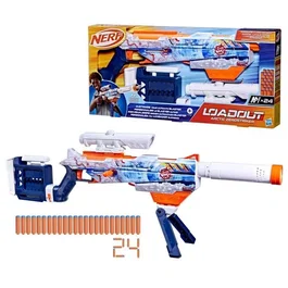 Nerf Loadout Arctic Zerostriker - Blaster à fléchettes avec 4 accessoires interchangeables, 24 fléchettes N1 et chargeur 6 fléchettes