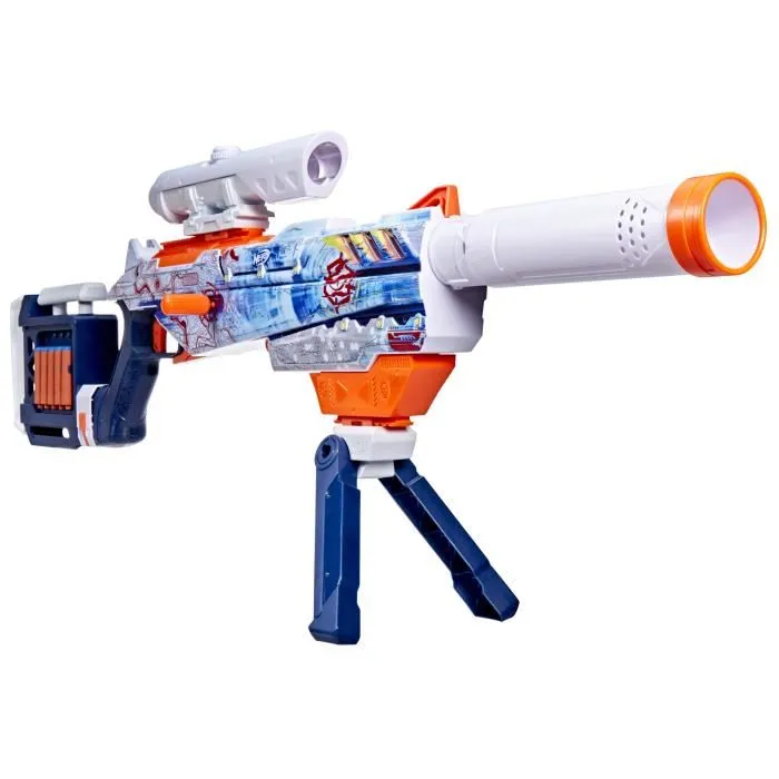 Nerf Loadout Arctic Zerostriker - Blaster à fléchettes avec 4 accessoires interchangeables, 24 fléchettes N1 et chargeur 6 fléchettes