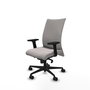 Piqueras Y Crespo Albacete confidente - Chaise de bureau en similicuir blanc avec mécanisme synchrone