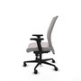 Piqueras Y Crespo Albacete confidente - Chaise de bureau en similicuir blanc avec mécanisme synchrone