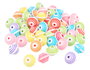 Innspiro Perles en plastique à motifs rayés multicolores 15x11mm