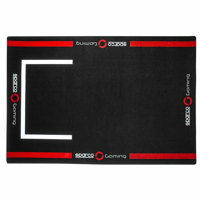 Sparco Tapis de Cockpit 180x120mm Noir/Rouge