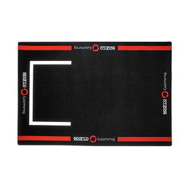 Sparco Tapis de Cockpit 180x120mm Noir/Rouge