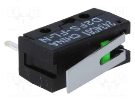 Aratas Microcommutateur SNAP ACTION avec levier, 0,1A/6VDC, SPST-NO