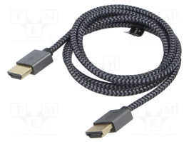 GOOBAY Câble HDMI 2.1 1m Noir-Gris