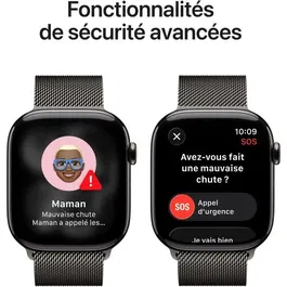 Apple Watch Series 11 GPS + Cellular 46 mm Boîtier Titane Slate avec Bracelet Milanese Loop Slate Taille M/L
