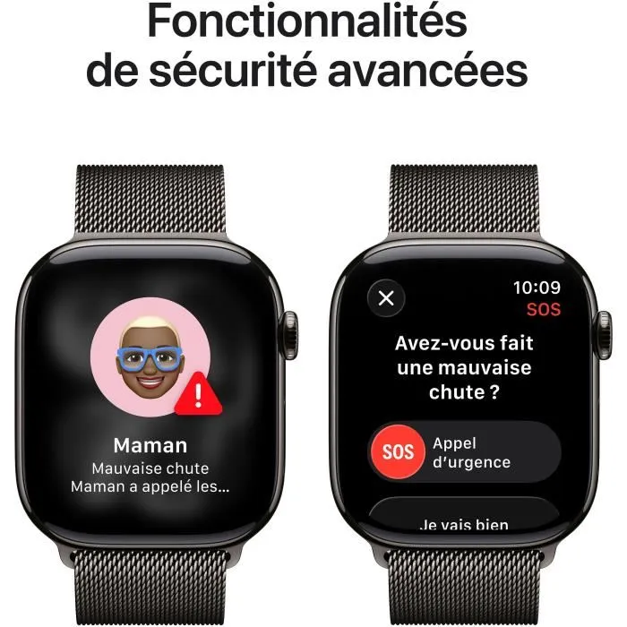 Apple Watch Series 11 GPS + Cellular 46 mm Boîtier Titane Slate avec Bracelet Milanese Loop Slate Taille M/L