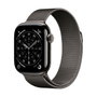 Apple Watch Series 11 GPS + Cellular - 46mm - Boîtier Slate Titanium - Bracelet Slate Milanese Loop - M/L