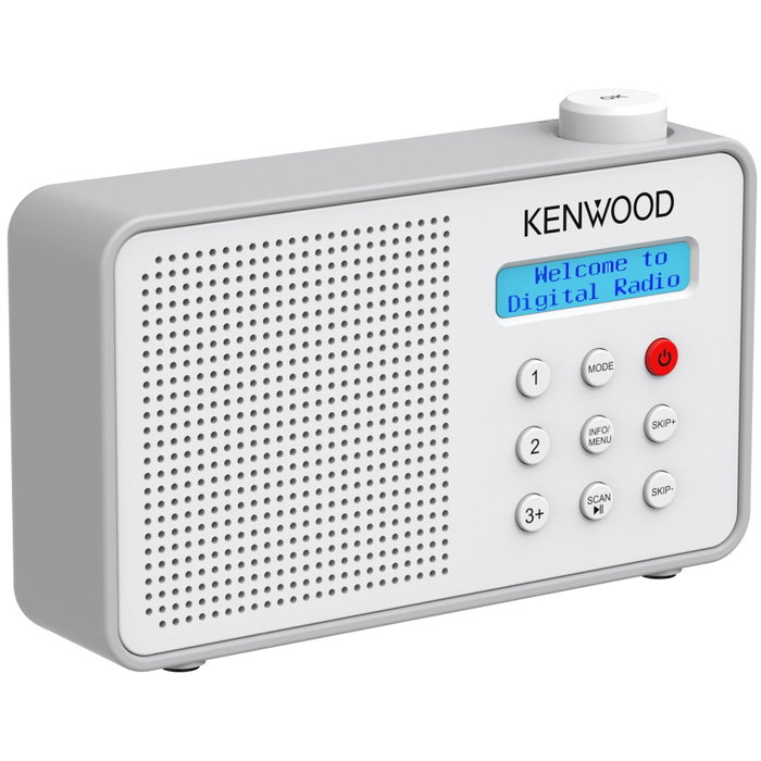 Kenwood CR-M25DAB Radio DAB+ portable avec Bluetooth, Blanc
