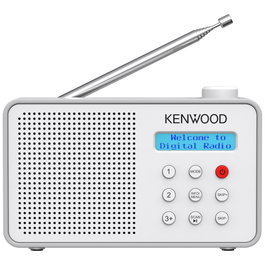 Kenwood CR-M25DAB Radio DAB+ portable avec Bluetooth, Blanc
