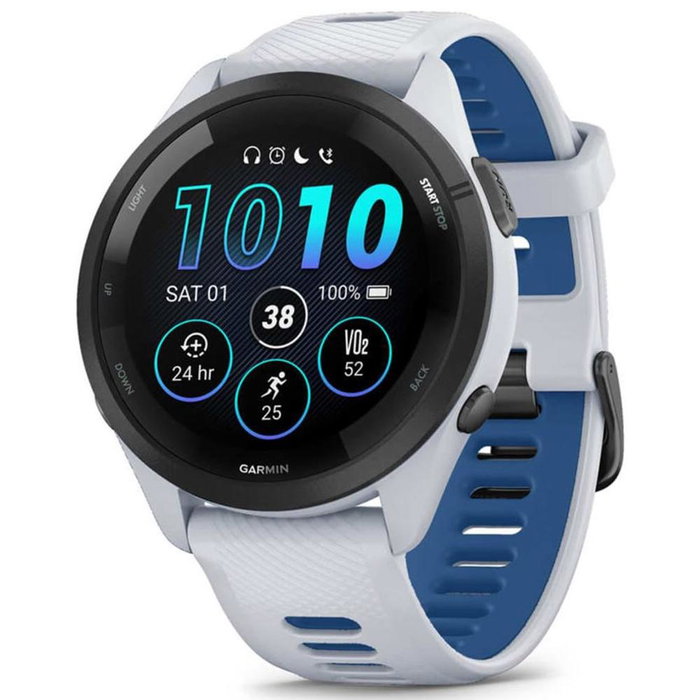 Garmin Forerunner 265 46mm - Blanc et Bleu Garmin Forerunner 265 46mm - Blanc et Bleu