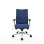 Piqueras Y Crespo Chaise de bureau Albacete bleu marine avec mécanisme Synchro et base aluminium