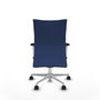 Piqueras Y Crespo Chaise de bureau Albacete bleu marine avec mécanisme Synchro et base aluminium