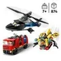 Lego City 60462 - Set modulable avec hélicoptère, camion de pompiers et sous-marin, 874 pièces, jouet de construction pour enfants à partir de 7 ans
