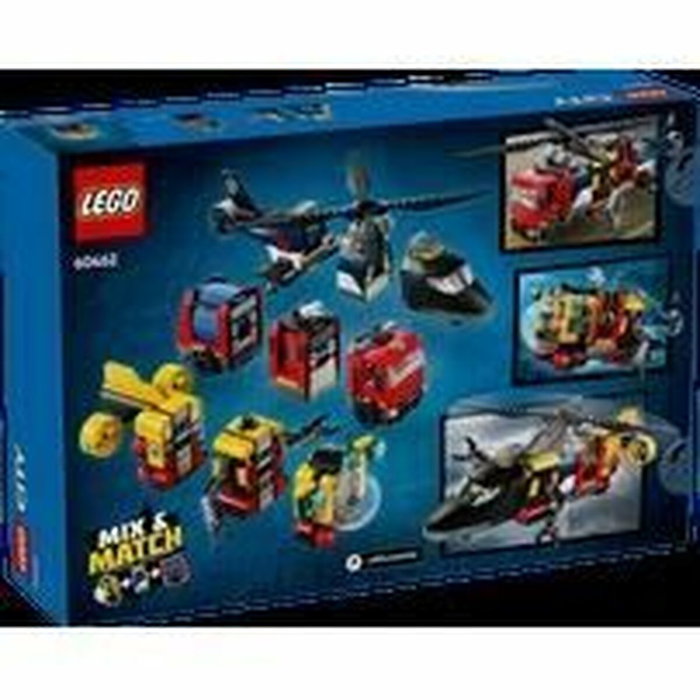 LEGO City 60462 Hélicoptère, camion de pompiers et sous-marin modulable
