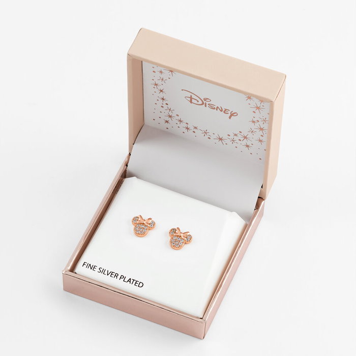 PEERS HARDY Boucles d'oreilles Minnie Mouse Disney en or rose avec laçage - Pendants officiels