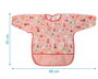 KioKids Babero bavette imperméable avec manches longues et bavette, couleur rose, pour bébé à partir de 4 mois, Vuelta al cole