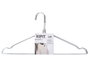 Kipit Lot de 10 Cintres en Acier Couleur Argent Grande Taille 40 x 20 x 2 cm (Set de 24)
