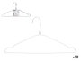 Kipit Lot de 10 Cintres en Acier Couleur Argent Grande Taille 40 x 20 x 2 cm (Set de 24)