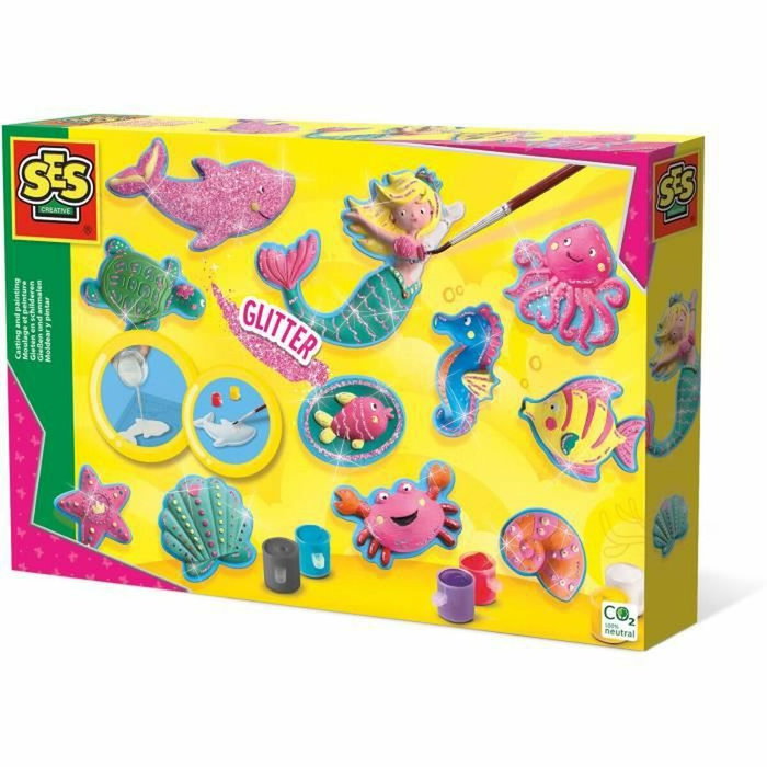 SES CREATIVE Kit de moulage et peinture Créatures de l'océan