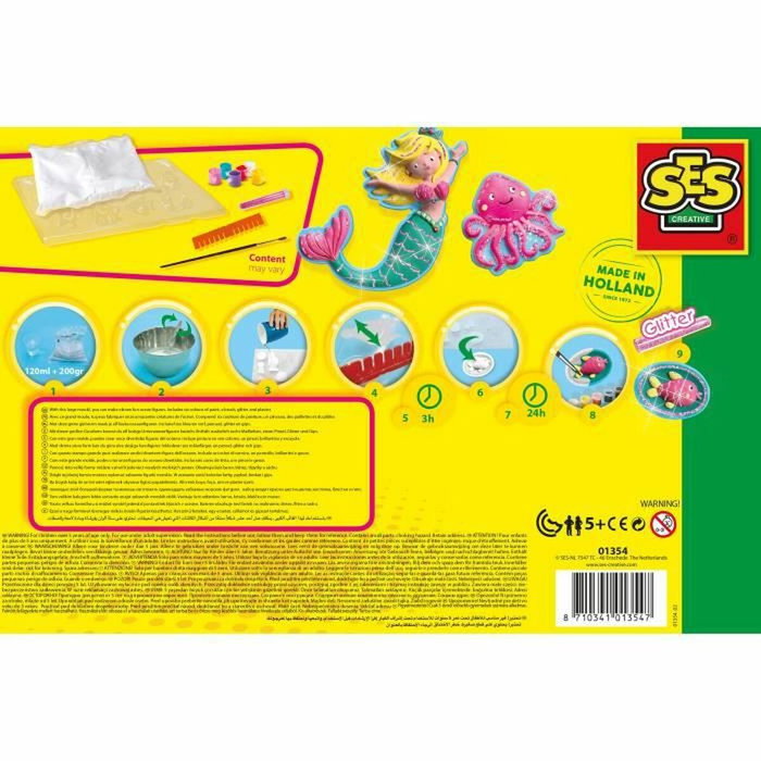 SES CREATIVE Kit de moulage et peinture Créatures de l'océan