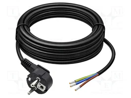 QOLTEC Câble d'alimentation HD5VV-F 3G1,5mm2 CEE 7/7