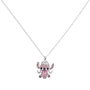 PEERS HARDY Pendentif ange Stitch Disney avec pierres roses brillantes sur chaîne ajustable 16"