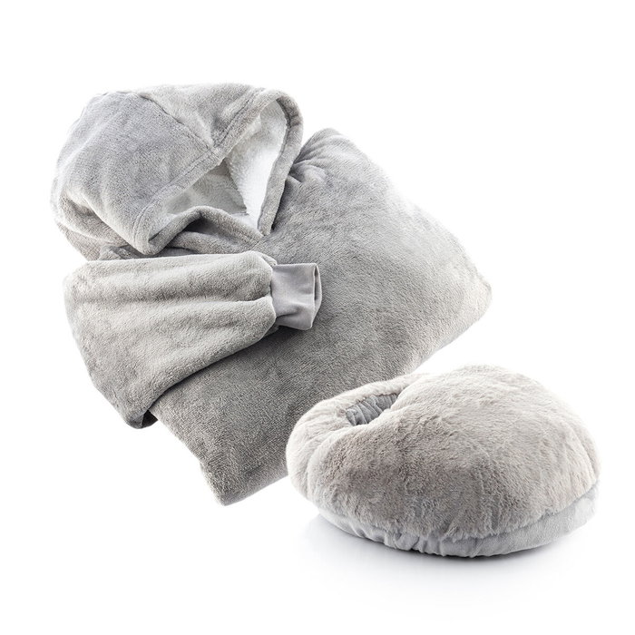 Pack Chauffe-pieds Électrique 2-en-1 et Couverture à Manches Sweat-shirt Oversize avec Polaire InnovaGoods Pack Chauffe-pieds Électrique 2-en-1 et Couverture à Manches Sweat-shirt Oversize avec Polaire InnovaGoods