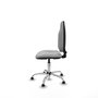 Chaise Algarra Contact permament de base Cuir écologique Gris clair Structure chromée Sans accoudoirs Sans appui-tête Patins de chaises