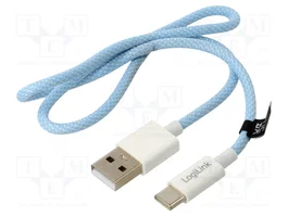 LOGILINK Câble USB 2.0 USB A vers USB C, 500 mm, Bleu