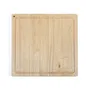 Livoo Planche à Découper Bois d'Hévéa 46 x 46 cm XXL avec Rigole Intégrée - MES141
