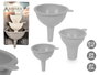 Kinvara Set de 3 entonnoirs Surt gris 14x26x11 cm en silicone (Set de 24)