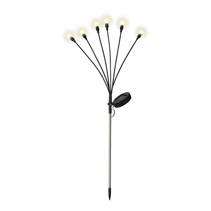 Lumineo Estaca solaire à lumière fixe, 6 LED, 70cm Lumineo Estaca solaire à lumière fixe, 6 LED, 70cm