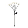 Lumineo Estaca solaire à lumière fixe, 6 LED, 70cm