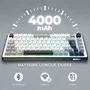 The G-Lab Clavier Mécanique Gamer KEYZ Elite 300 WG TKL AZERTY RGB Blanc - Triple Mode 2.4 GHz/Bluetooth/Filaire - PBT Double Injection - Hot Swappable