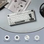 The G-Lab Clavier Mécanique Gamer KEYZ Elite 300 WG TKL AZERTY RGB Blanc - Triple Mode 2.4 GHz/Bluetooth/Filaire - PBT Double Injection - Hot Swappable