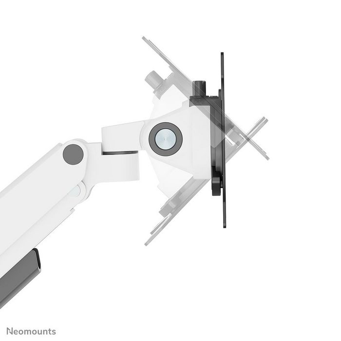 Neomounts DS70 - Bras support de bureau à mouvement complet pour écrans 17" à 35" (9 kg max) - Réglage hauteur, inclinaison, rotation - Compatible VESA 75x75/100x100 - Blanc
