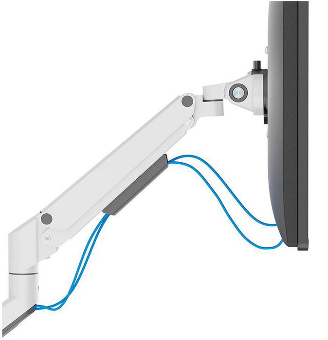 Neomounts DS70 - Bras support de bureau à mouvement complet pour écrans 17" à 35" (9 kg max) - Réglage hauteur, inclinaison, rotation - Compatible VESA 75x75/100x100 - Blanc