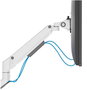 Neomounts DS70 - Bras support de bureau à mouvement complet pour écrans 17" à 35" (9 kg max) - Réglage hauteur, inclinaison, rotation - Compatible VESA 75x75/100x100 - Blanc