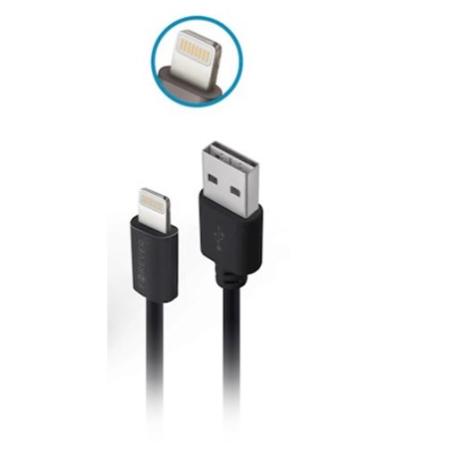 FOREVER CC-03 Chargeur de voiture Dual USB avec câble Lightning pour iPhone 8