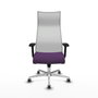 Piqueras y Crespo Chaise de Bureau Albacete Violet et Blanc