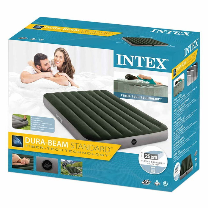 Intex Matelas gonflable Downy 2 places Vert foncé