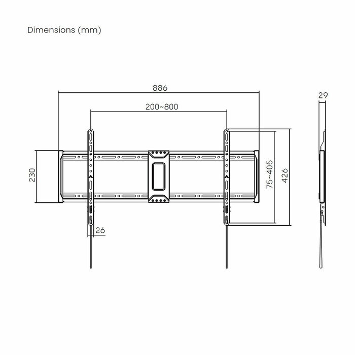 Support de TV Aisens ECO ULTRA DELGADO 43" 100" Support de TV Aisens ECO ULTRA DELGADO 43" 100"