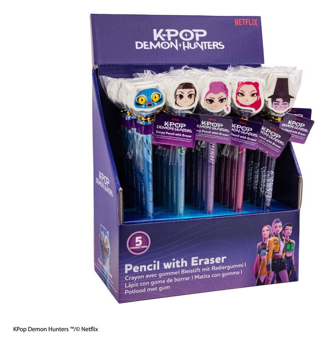 Cinereplicas KPop Demon Hunters Crayons et Gommes Série 1 Présentoir (30) Cinereplicas KPop Demon Hunters Crayons et Gommes Série 1 Présentoir (30)