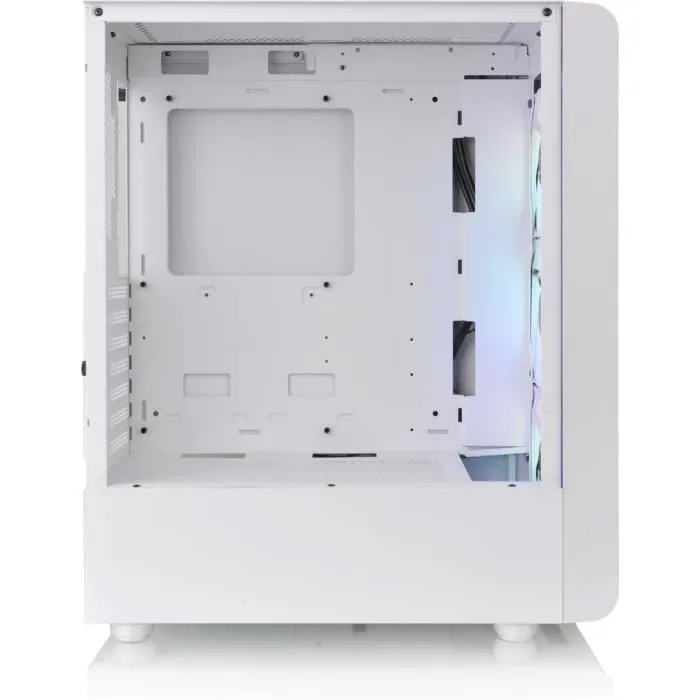 Thermaltake S200 TG ARGB - Boîtier PC Moyen Tour Blanc, ATX/Micro-ATX, 3 Ventilateurs 120mm ARGB, USB 3.0/2.0, Panneau en Verre Trempé, Éclairage RGB Compatible