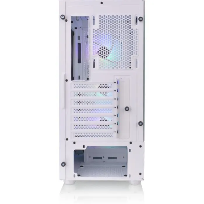 Thermaltake S200 TG ARGB - Boîtier PC Moyen Tour Blanc, ATX/Micro-ATX, 3 Ventilateurs 120mm ARGB, USB 3.0/2.0, Panneau en Verre Trempé, Éclairage RGB Compatible