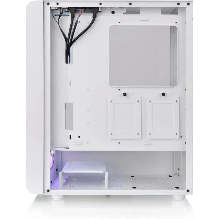 Thermaltake S200 TG ARGB - Boîtier PC Moyen Tour Blanc, ATX/Micro-ATX, 3 Ventilateurs 120mm ARGB, USB 3.0/2.0, Panneau en Verre Trempé, Éclairage RGB Compatible