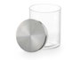 Vivalto Pot rond en verre borosilicate 800 ml avec couvercle acier et joint silicone 10x13x10 cm (Set de 12)
